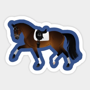 Bay Dressage Horse - Equine Rampaige Sticker